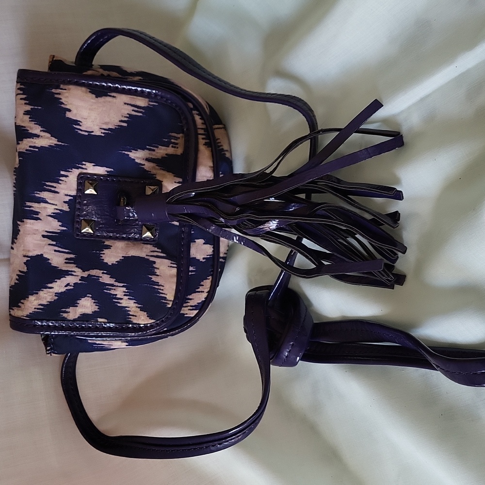 Small Navy Blue/taupe shoulder bag